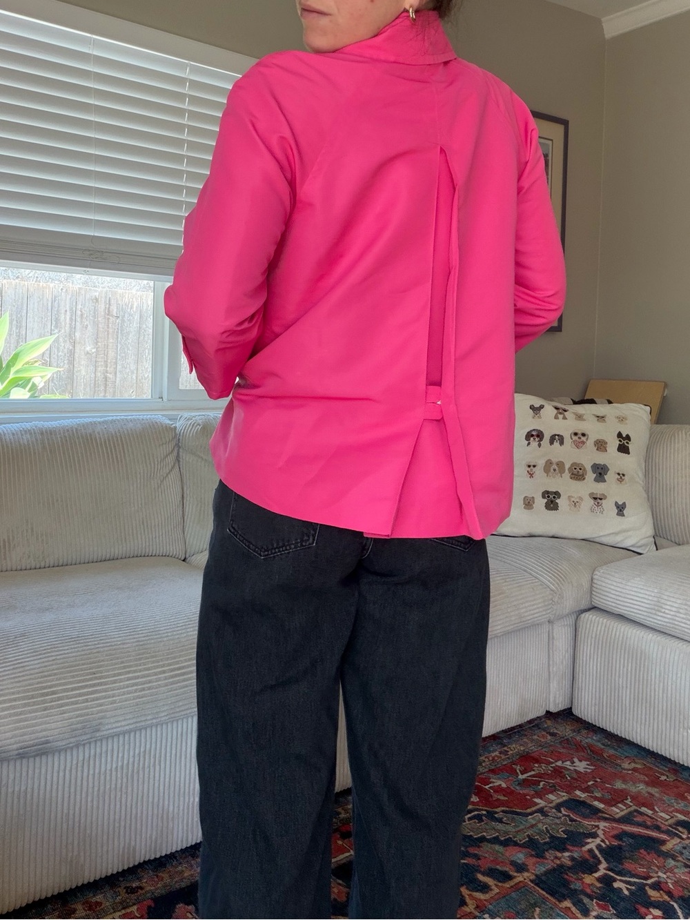 Ralph Lauren pink cropped trench coat jacket petite - Picture 3 of 9